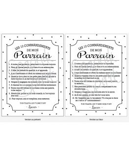 Version présent / version futur du Tableau Les 10 commandements d'un Parrain